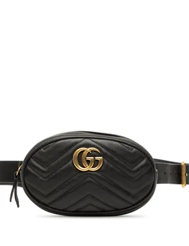 GG Marmont Matelasse Leather Belt Bag - Gucci - FashionsVida