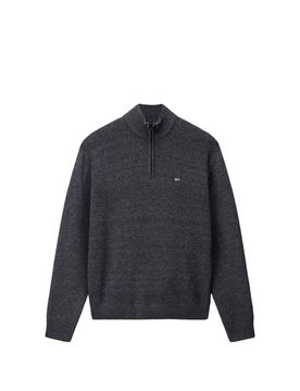 Pull droit col montant en laine mélangée