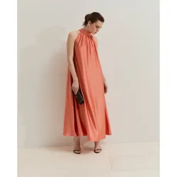 Vestido fluido de mujer de manga sisa