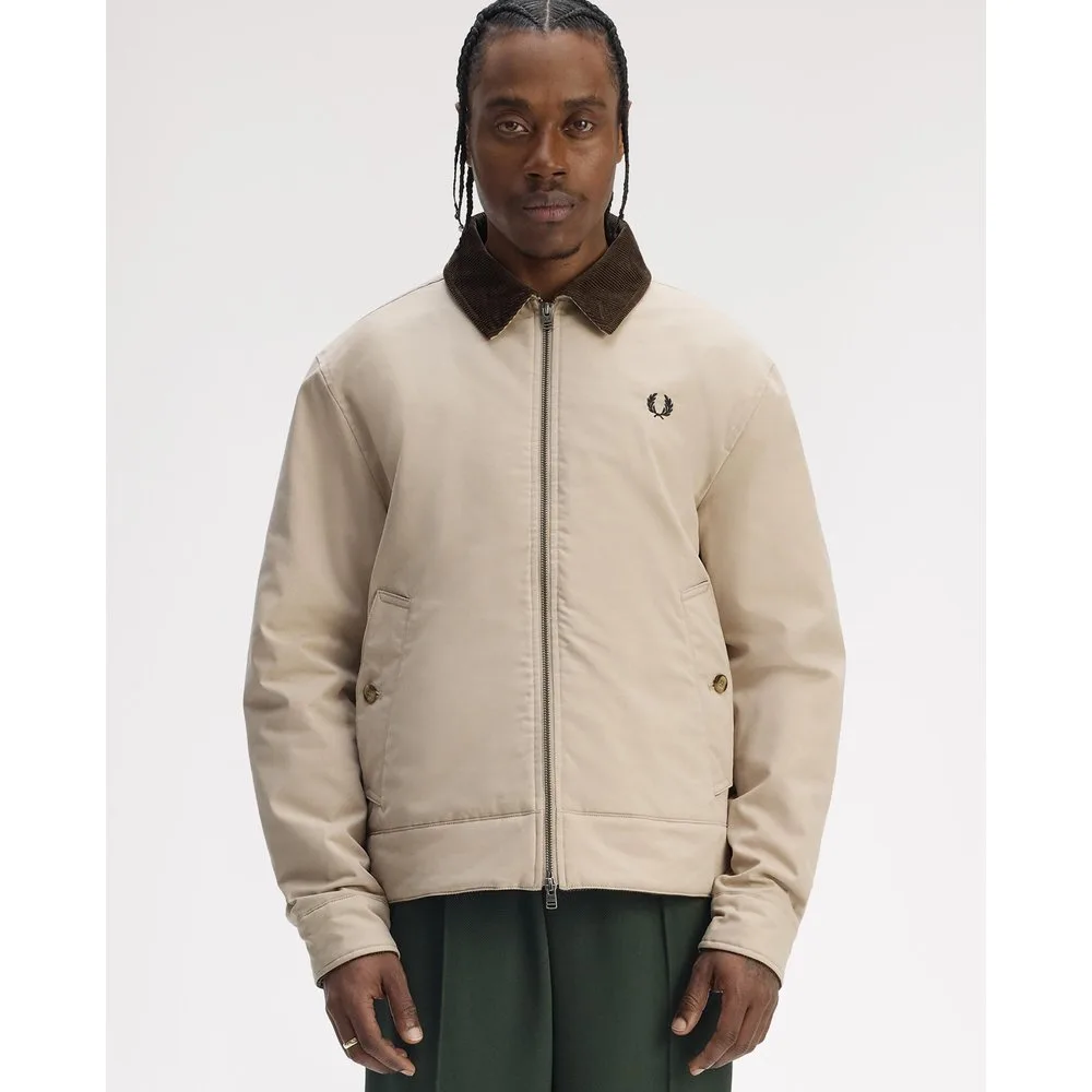Cazadora bómber de hombre de algodón con cierre cremallera - Fred Perry - FashionsVida