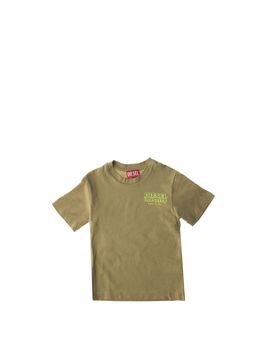 T-shirt girocollo JUNIOR BOY VERDE OLIVA 14Y
