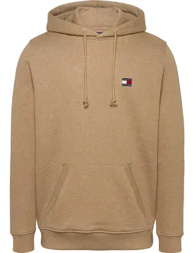 Felpa Con Cappuccio Badge Regular Fit Vintage Camel Melange M