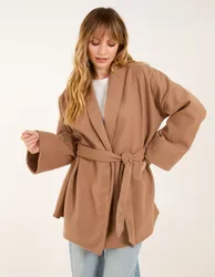 Wrap Belted Jacket - ONE / Camel - female