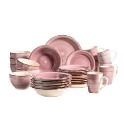 Geschirr-Set, Steingut Lumaca lila