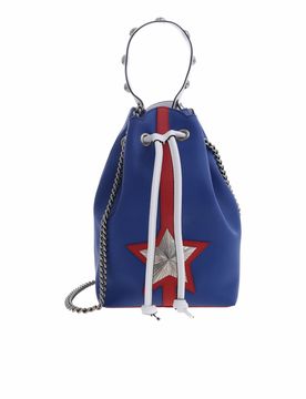 Borsa a secchiello in pelle con tracolla