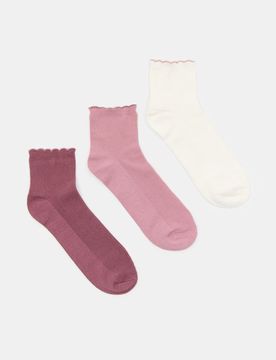 Calzini con volant 3 pack - rosa