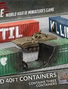 Battlefield in a Box: Team Yankee 40ft Shipping Containers - Battle-Damaged (x3) - Gale Force Nine - FashionsVida