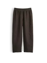 Pantalón de lino MYHA LINEN verde oscuro 38