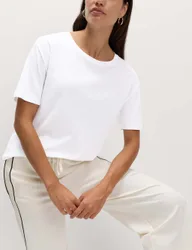 Cotton Modal Relaxed T-Shirt Soft White female