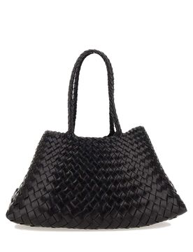 Elegant Leather Tote Bag - Height 23 cm, Width 44 cm, Depth 14 cm
