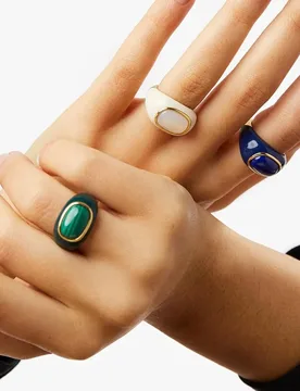 Brass Natural Turquoise Shell Solid Rings Women Jewelry Punk Designer Club Cocktail Party Boho Japan Korean - Aliexpress - FashionsVida