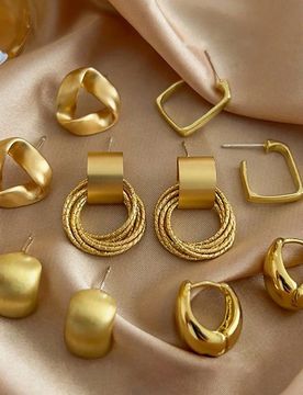 Pendientes de aro pequeños de moda, de lujo, elegantes y retro, adecuados para uso diario y vacacional de mujeres