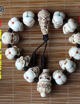 Natural deer antler skull bracelet, vintage finely carved, uniquely inlaid, decorative bead string - Aliexpress - FashionsVida