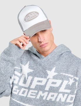 Womens Cappellino Trucker Staple - Grigio, grigio grigio Donna taglia One Size