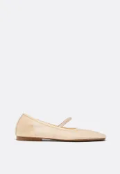 Mesh-Ballerinas mit elastischem Riemen NATUR 36