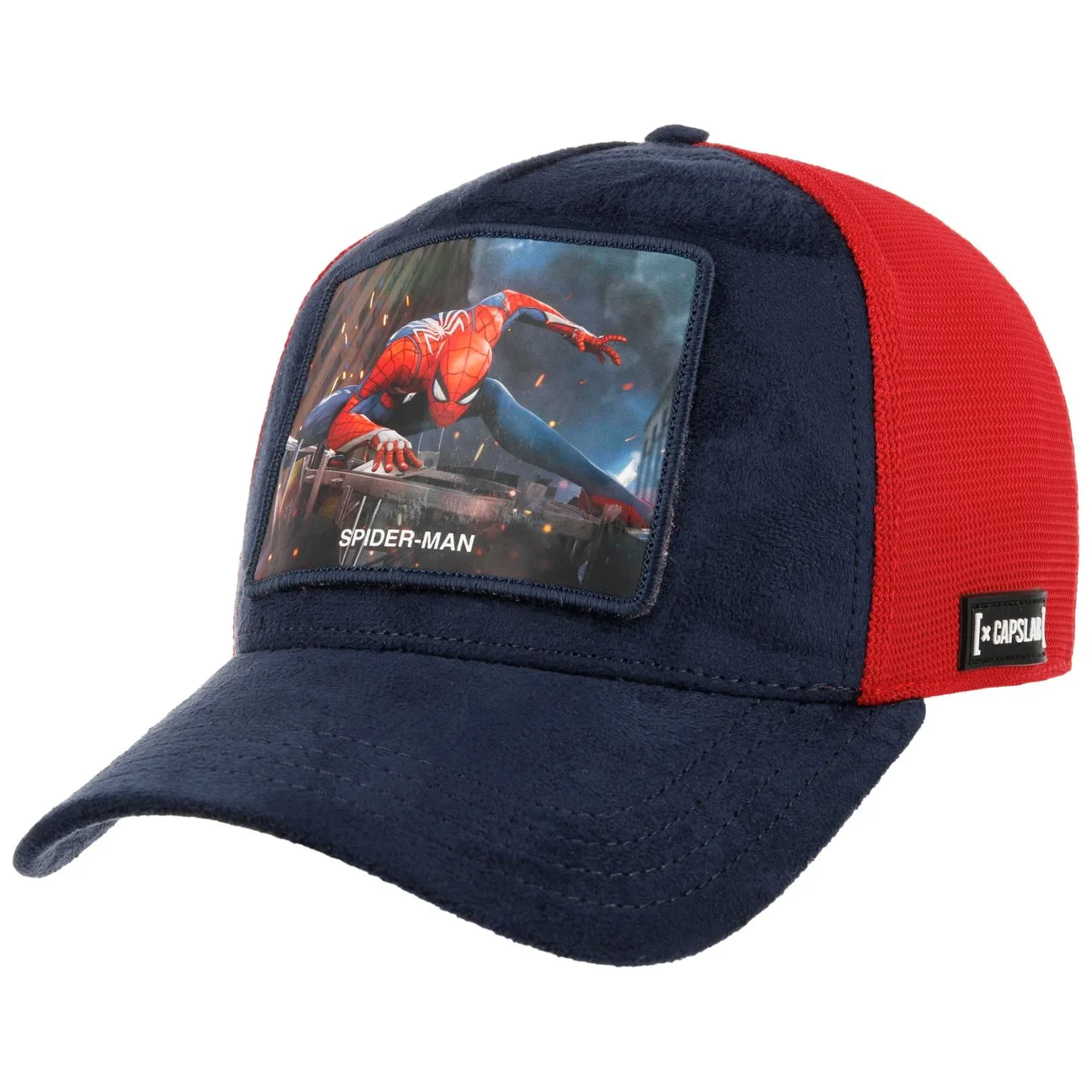 Spider Man Trucker Cap by - blue-red - Size: One Size - Capslab - FashionsVida