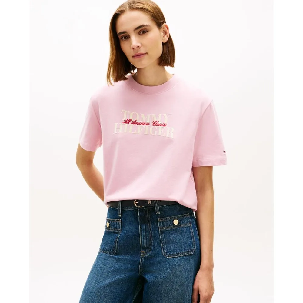 Camiseta de mujer con logo engomado - Tommy Hilfiger - FashionsVida