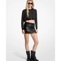 Cárdigan de mujer crop estampado