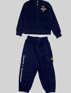 Set felpa e pantalone bambino blu