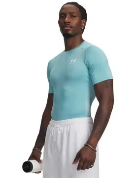 T-shirt à Manches Courtes Heatgear Armour Comp Blue 2XL