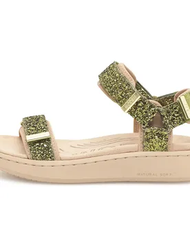 Sandales Line Glitter Bambus Green EU 39