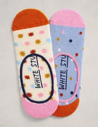 Pack Cotton Rich Patterned Footsies Pink Mix female
