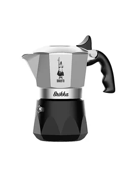 Espressokocher BRIKKA 4 Tassen Alu / Schwarz silber baby - Bialetti - FashionsVida