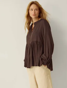 Peplum Blouse Chocolate female - Monsoon - FashionsVida