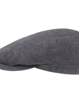 Belfast Linen Summer Flat Cap by - grey - Size: 59 cm - Stetson - FashionsVida