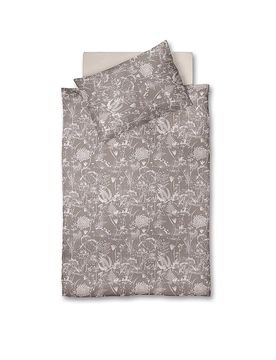 Ropa de cama de satén 70x90cm/140x200cm MODERN GARDEN B Taupe rosa