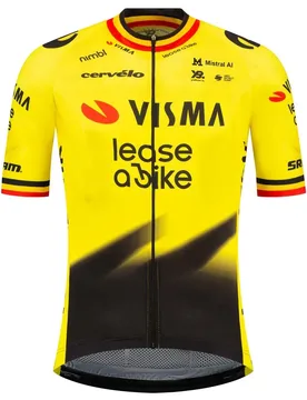 Maglia A Maniche Corte Team Visma Lase A Bike Replica Former Belgian Campion 2026 Multicolor - Tvl - FashionsVida