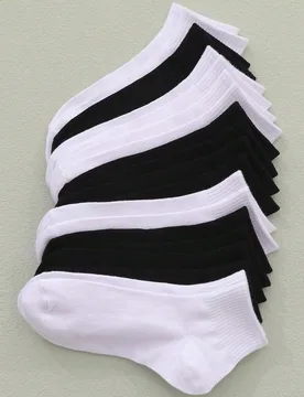 Pares de calcetines cortos de mujer de moda casual, de unicolor, absorbentes de sudor, para todas las estaciones, en colores mixtos y multicolor - Shein - FashionsVida