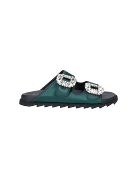 Women's Embellished Leather Flap Sandals