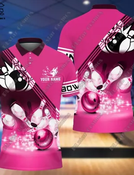Bowling Flames Custom Name 3D POLO Shirt Summer T-Shirt Unisex Gift Indoor Sports Collection 2 - Aliexpress - FashionsVida