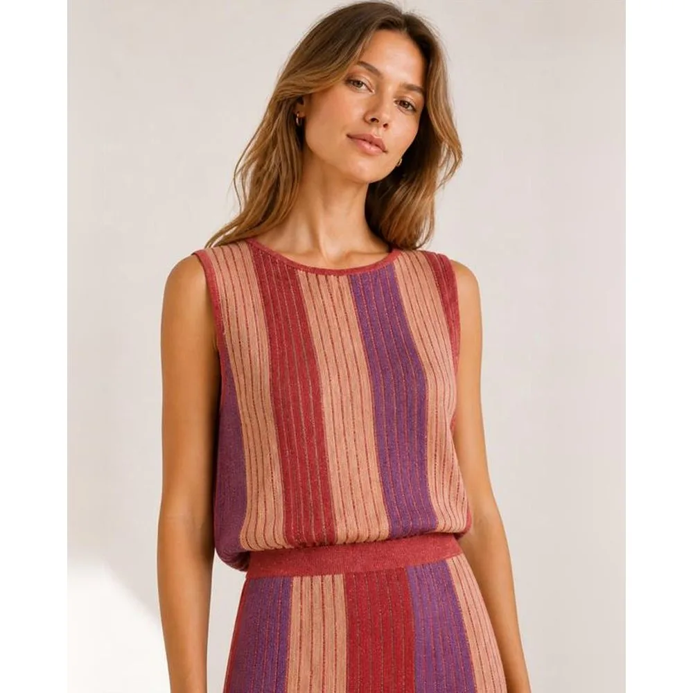 Top de mujer sin mangas con brillo - Vila - FashionsVida