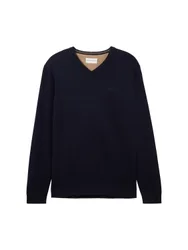 XL basic v-neck knit male