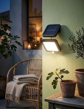 Lampada solare LED sospesa - nero