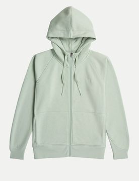 Hoodie mit Reißverschluss Grün M