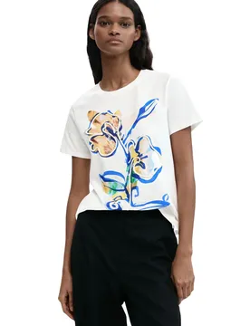 Desigual Damen T-Shirt Weiß 514694