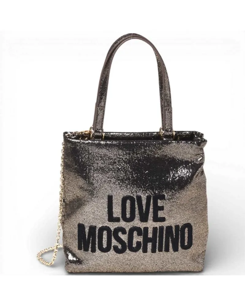 Borsa Soft Donna Oro in Tessuto - Love Moschino - FashionsVida