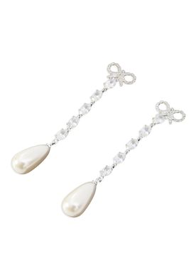 Orecchini con gocciolina di perle con fiocco