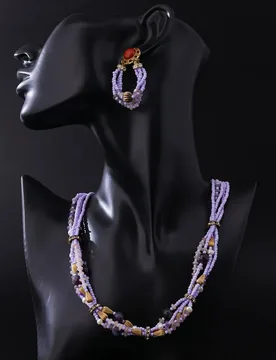 Statement Heavy Industry Wire Wrapped Vintage Natural Stone Agate Glass Tassel Pendant Necklace Freshwater Pearl Tassel Earrings - Aliexpress - FashionsVida