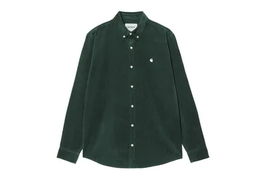 L/S Madison Fine Cord Shirt - T-Shirt-langarm - grün - Herren - Size: M