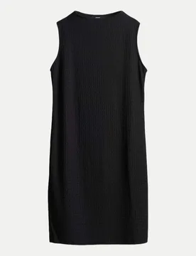 Kleid mit feiner Crinkle Struktur Quinda Schwarz 36 - someday - FashionsVida