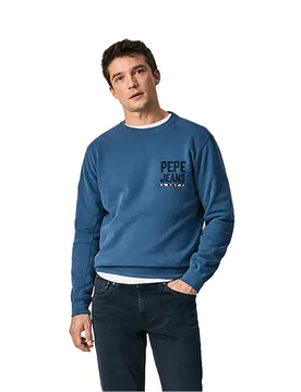 Pepe Jeans Felpa Edison Blue L - Pepe jeans - FashionsVida