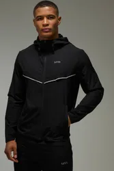 Herren Herren Aktiv Lauf Ripstop Belüftungs Windjacke Black Größe Large