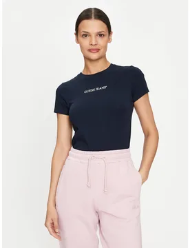 T-Shirt W4YI01 J1314 Dunkelblau Slim Fit XS female - Guess Jeans - FashionsVida