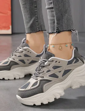 Zapatillas de otoño 2025 para mujer, botas altas de plataforma con tacón grueso y diseño de suéter, de estilo casual y minimalista, para otoño/in - Shein - FashionsVida