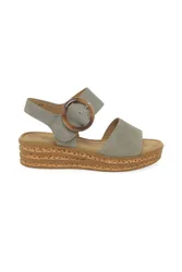 Andre' Wedge Sandals - Light Khaki - Size: 8