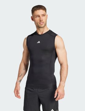 TECHFIT T-shirt senza maniche per allenamento a compressione 2XL Black